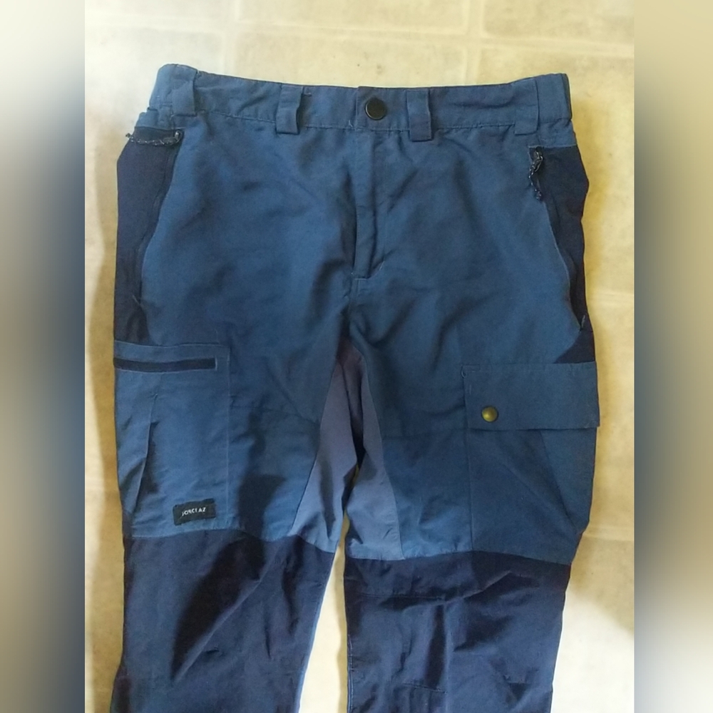 Forclaz Decathlon Cargo Hiking Pants MT 500 Men Pants 34x34 Blue